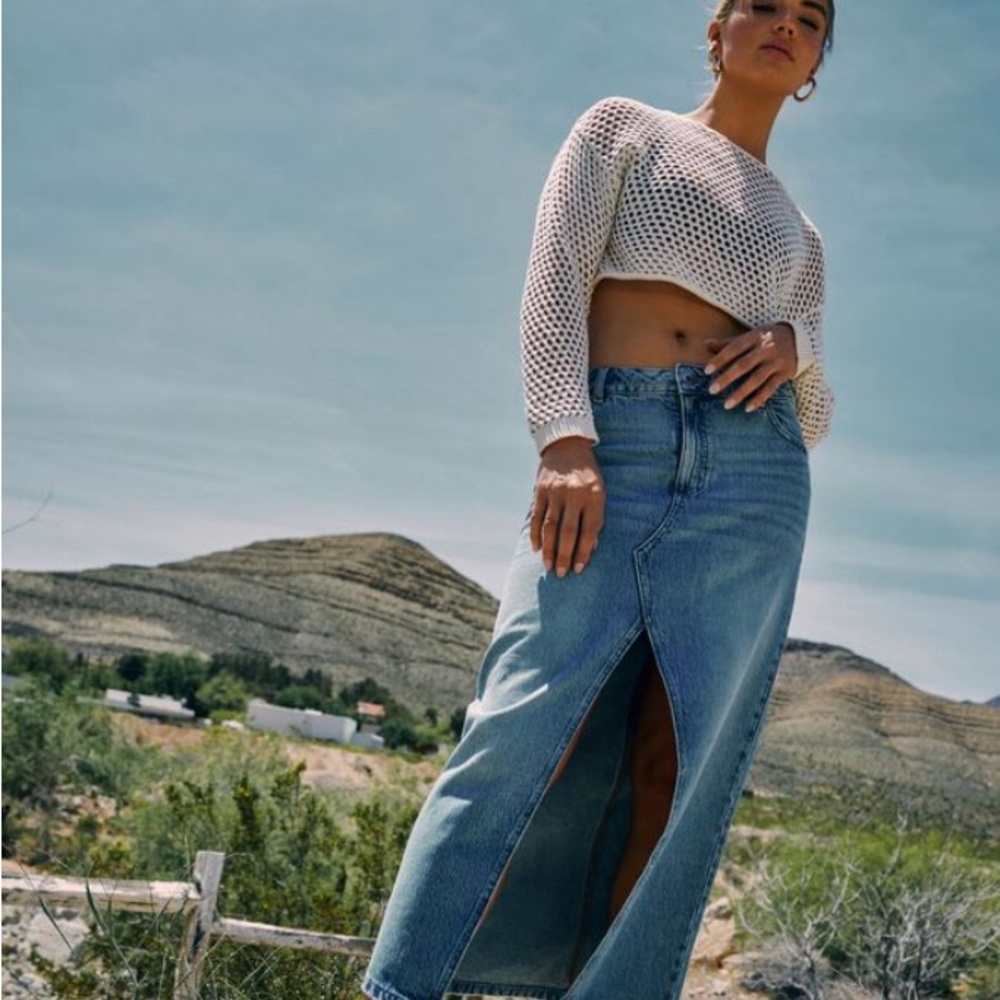 GARAGE denim maxi skirt - size Small